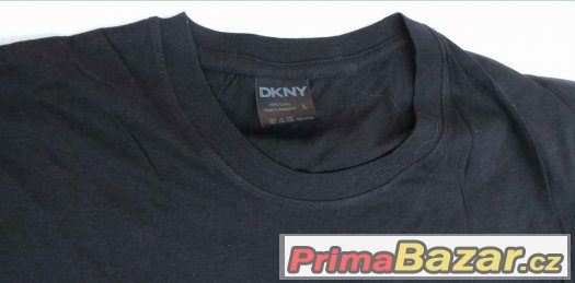 Bavlněné triko DKNY bílé černé – fotografie 1