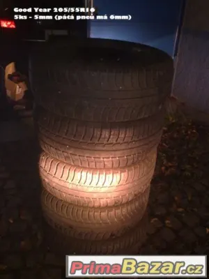 205/55R16 zimní 5-6mm - Good Year+disky Octavia II/Audi A6