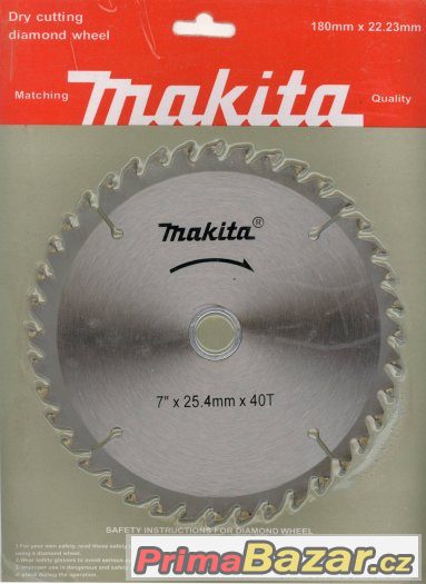 Řezný kotouč Makita Japan na dřevo pr.180mm s diamant nástav – fotografie 2