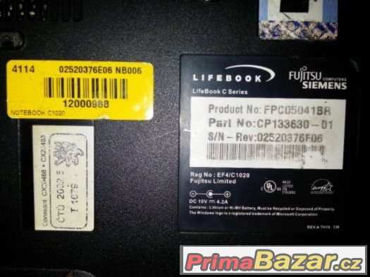 Fujitsu LIFEBOOK C1020 – fotografie 4