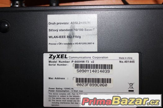 Modem a WiFi router Zyxel P-660HW-T3 v2 – fotografie 2