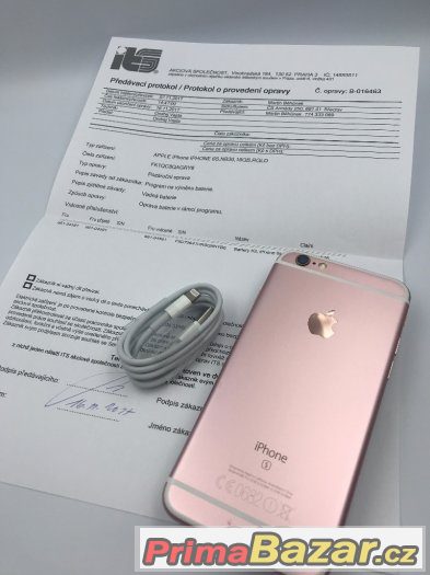 iPhone 6s 16GB Rose Gold - nová baterka - TOP stav – fotografie 1