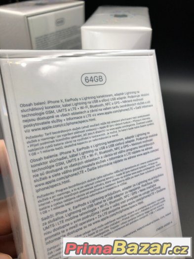 iPhone X 64GB nové kusy cz distribuce - zabalené – fotografie 5