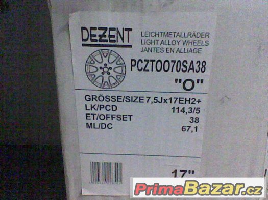 ALU Disky Dezent O 5x114,3 17" – fotografie 2