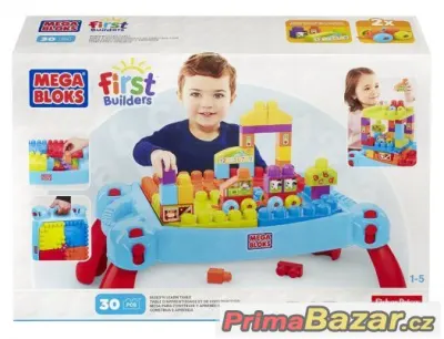 MEGA BLOKS First Builders hrací stůl + kostky