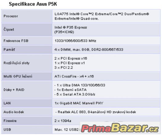 asus p5k – fotografie 2