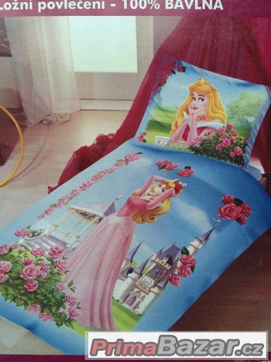Prodám NOVÉ povlečení Princess světle modré – fotografie 1