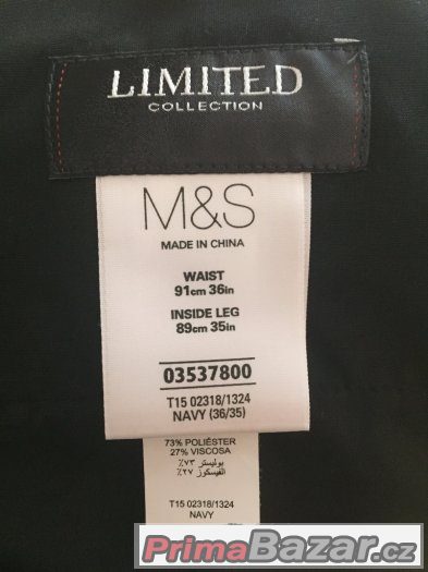 Prodam kalhoty Marks & Spencer - tmave modre - za polovic – fotografie 3
