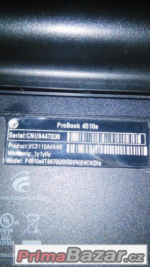 ND pro ntb HP ProBook 4510s cerveny – fotografie 1