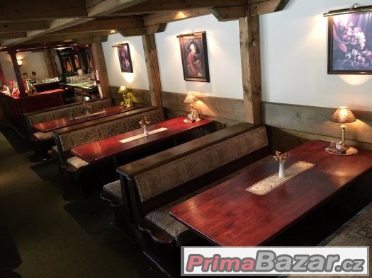 Restaurace vybavení část 3. - lavice, stoly komplet interi – fotografie 3