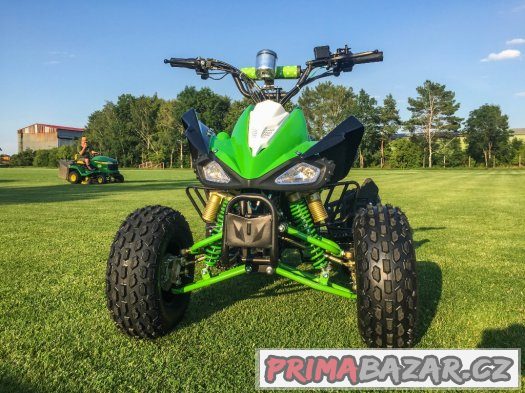 Dětská elektro čtyřkolka 1000w Panthera, zelená + HELMA ZDAR – fotografie 4