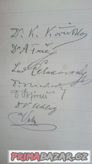 Staré listiny s podpisy z let 1889 – fotografie 2