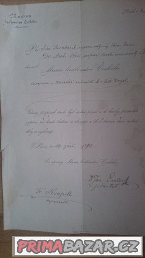 Staré listiny s podpisy z let 1889 – fotografie 3