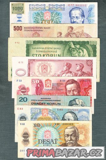 Staré bankovky - sestava 1961-1988 -- 8 kusů – fotografie 1