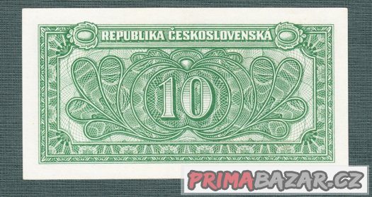 Staré bankovky 10 kčs 1950 pěkný stav – fotografie 2