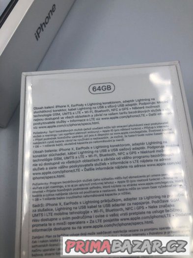 iPhone X 64GB silver - Nerozbalený nový kus – fotografie 2