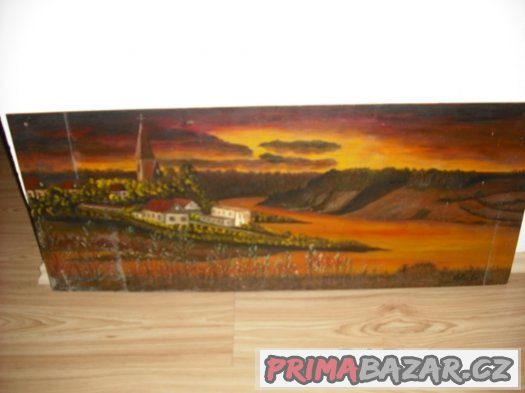 Malovaný obraz Orlík 1982 Alfréd Pecina – fotografie 2
