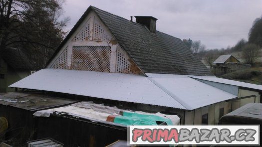 Nová plechová krytina, trapézový plech alu-zinek. – fotografie 2