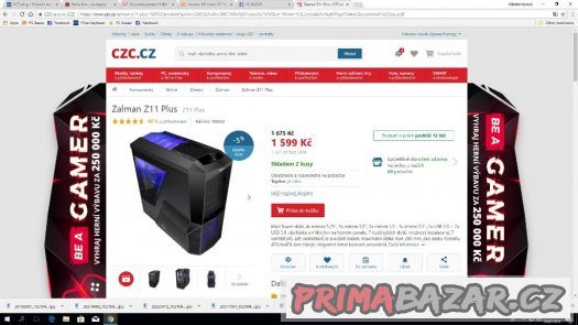 Zalman Z11 Plus, pěkná kvalitní PC bedna (PC 1600kč) – fotografie 2
