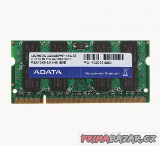 4 x 2GB paměti DDR2 800MHZ do notebooku Adata – fotografie 1