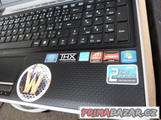 MSI FX610 HERNÍ NOTEBOOK ROK 2011 PC12000.- HD 320GB RAM 4GB – fotografie 3
