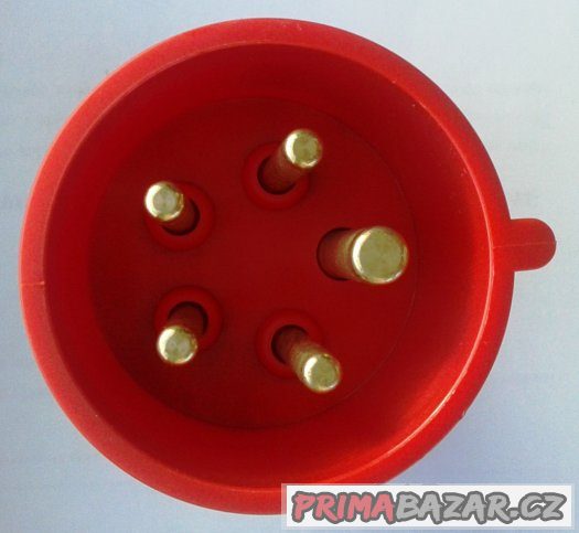 Třífázová vidlice - 5 pólová, 16A / 400V, krytí IP 44, TT – fotografie 3