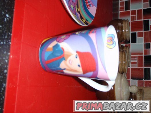 Dětský jídelní setík (Barbie) - super stav – fotografie 4