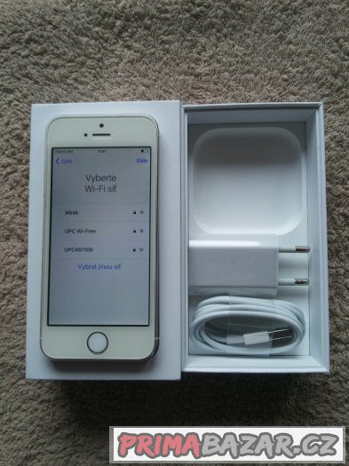 Apple iPhone 5S 16GB Silver, pěkný, záruka – fotografie 1
