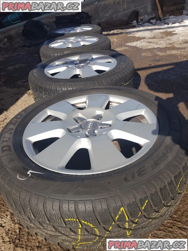 prodam alu kola elektrony Audi VW 4L0 601 025AF 5x130 7.5jx18 et53 pneu dunlop 235/60 r18 107h zet 60-50%