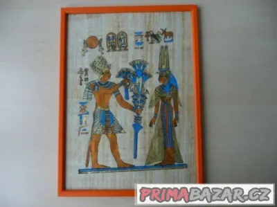 Obraz zarámovaný papyrus Egypt