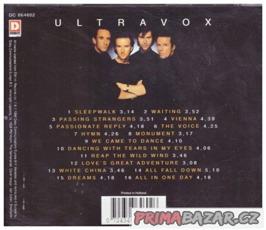 CD ULTRAVOX - Dancing with tears in my eyes – fotografie 2