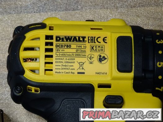 DeWALT DCD780S2 aku vrtačka – fotografie 3