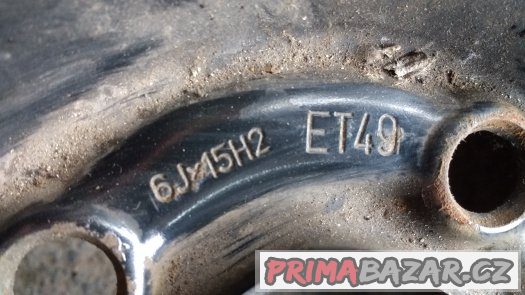 3 ks plechových disků 6 x 15", 4 x 100, ET 49, GM – fotografie 2