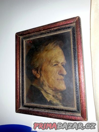 Prodám Krásný obraz Richard Wagnera, olej na plátně 44x36cm. – fotografie 1