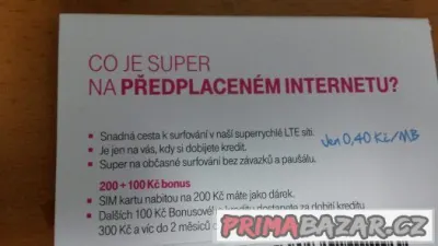 Sim karta internet T-Mobile 500Mb kredit