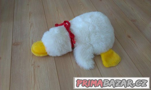 Plyšová bílá husa – fotografie 1