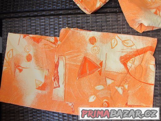 bavlněné povlečení na dvě postele oranžové – fotografie 3