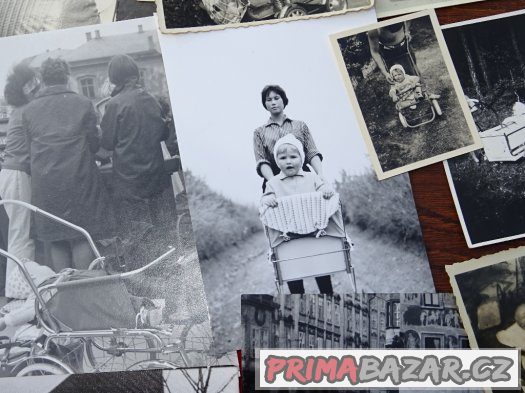 Staré fotky dětských kočárků - 42 ks – fotografie 3