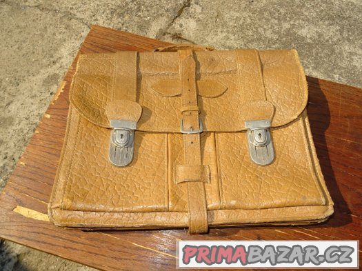 RETRO - stará kožená aktovka – fotografie 3