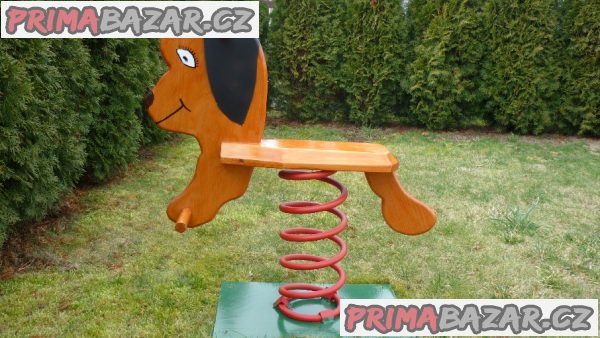 Zahradní pružinová houpačka, pes ,kočka
