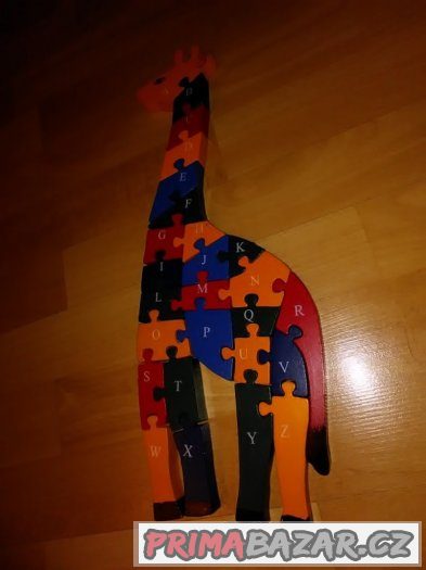 Dřevěné puzzle žirafa – fotografie 2