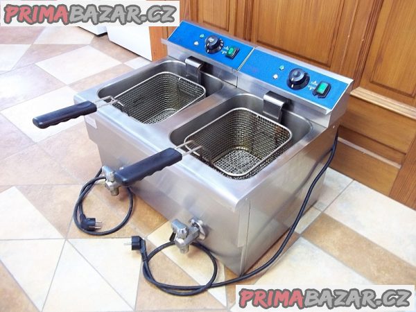 GASTRO PROFI fritéza elektrická APEXA na 2x8 litrů