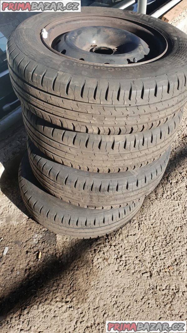plechove disky s pneu nove pneu dot1417 peugeot citroen 4x108 4.5jx14 et24