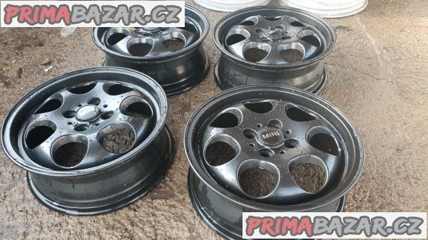 zánovní sada alu kola elektrony černý lak mini cooper odlehčené alu 4x100 5.5jx15 et45 r15