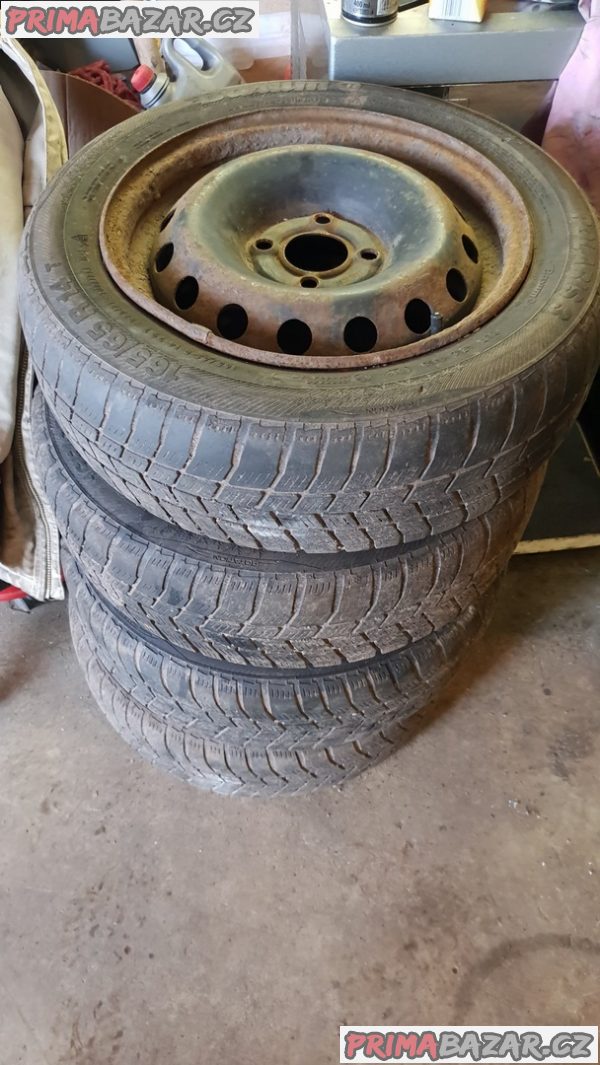 plechové disky s pneu 4x100 vw 5.5jx14 et38