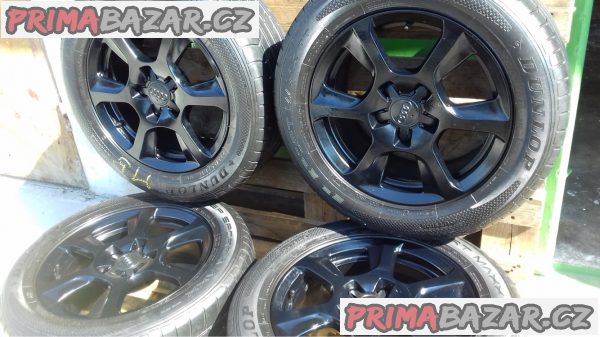 5x112 R16 - černá hliníková originál sada Audi - 225/55 R16 – fotografie 3