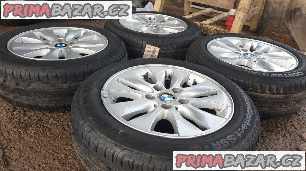 alu kola elektrony BMW 1 E81 E82 E87 E 88 s letni pneu 6774684 styling 229 5x120 7jx16 is44 pneu continental 205/55 r16 91