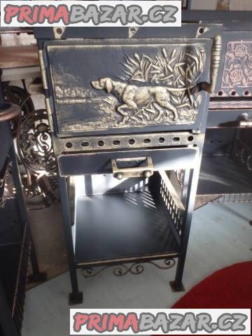 Bytelné grily na dřevo, se žulou, grilovací rošt – fotografie 4