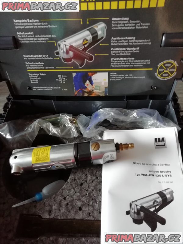 PNEUMATICKÁ ÚHLOVÁ BRUSKA SCHNEIDER 125L SYS – fotografie 1