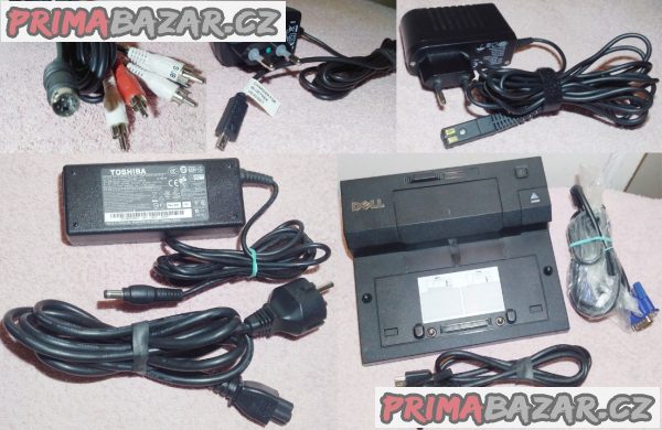 Různé adaptéry +kabel +dokovací stanice Dell -100 % funkční!!!